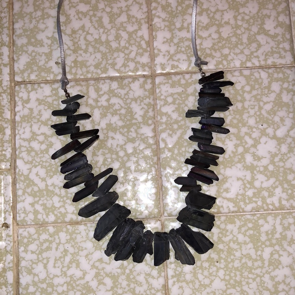 Amethyst crystal necklace